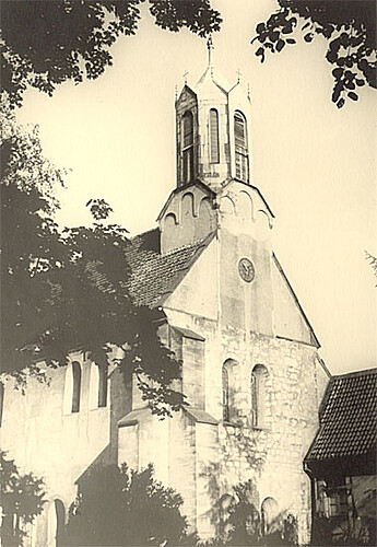 Der Kirchturm der Klosterkirche Marienwerder.